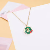 Red Lips Rose Collarbone Chain Necklace