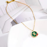Red Lips Rose Collarbone Chain Necklace