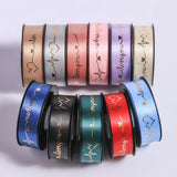 Heart Ribbon for Cake Baking English Letters Hat Gilding Flowers