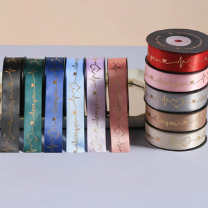 Heart Ribbon for Cake Baking English Letters Hat Gilding Flowers