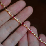 Elegant Silver Ruby Diamond Bracelet for Women