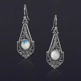 Moonstone Earrings 925 Sterling Silver Bohemian Pendant Wedding Party