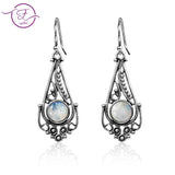 Moonstone Earrings 925 Sterling Silver Bohemian Pendant Wedding Party