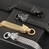 Punk Wolf Head Bracelet - European & American Style