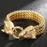 Punk Wolf Head Bracelet - European & American Style