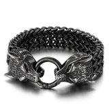 Punk Wolf Head Bracelet Titanium Steel Creative Design