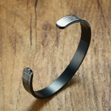 European American Stainless Steel Bracelet Men's Cuff Open Bracelet