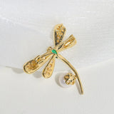 Dragonfly Brooch with Pearl and Shell, Costume Jewelry Accessory