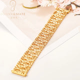 Customized 18K Gold-Plated Cuban Chain Bracelet