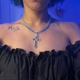 Metal Cross Hip Hop Collarbone Sweater Chain