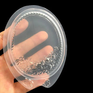 Oval Flower Epoxy Mould for DIY Decorative Mirror Frame