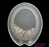 Oval Flower Epoxy Mould for DIY Decorative Mirror Frame