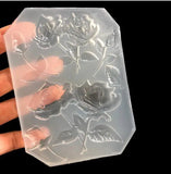 Rose Flower Silicone Mold Epoxy UV Glue Clay Hand-free Polishing Accessories