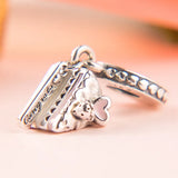 Perfect Celebration Cake Flower Charms 925 Sterling Silver Jewelry for Mom