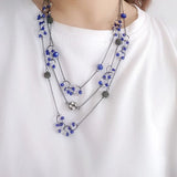 Multi-Layer Texture Hip Hop Necklace Sweater Dress