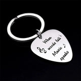 Guitar Picks Keychain - Music Lover Gift Idea