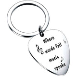 Guitar Picks Keychain - Music Lover Gift Idea