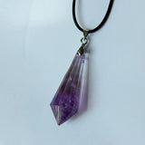 Amethyst Crystal Pendant for Dowsing Reiki Chakra Healing