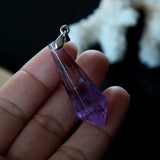 Amethyst Crystal Pendant for Dowsing Reiki Chakra Healing