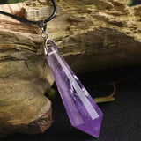 Amethyst Crystal Pendant for Dowsing Reiki Chakra Healing