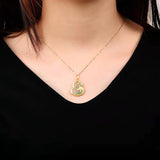 Natural Hetian Jade Gourd Necklace Chinese Ladies Pendant Heavy Feeling Ancient