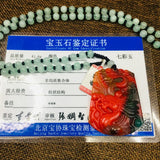 Dragon Pendant Light Green Bead Chain Good Luck