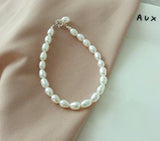 Cultured Freshwater Pearl Wild Bracelet 925 Sterling Silver Purple 4-6MM