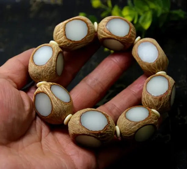 Natural 4-Sided Bodhisattva Root Bracelet 18mm