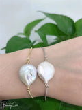 Freshwater 13-14MM Twisted Buckle Pearl Bracelet