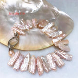 Freshwater Light Purple Pearl Bracelet with 925 Sterling Silver Clasp