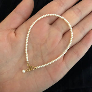Natural Freshwater Pearl Bracelet 925 Sterling Silver Clasp