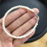 Natural Freshwater Pearl Bracelet 925 Sterling Silver Clasp