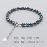 Natural Freshwater Pearl Bracelet 925 Sterling Silver Clasp
