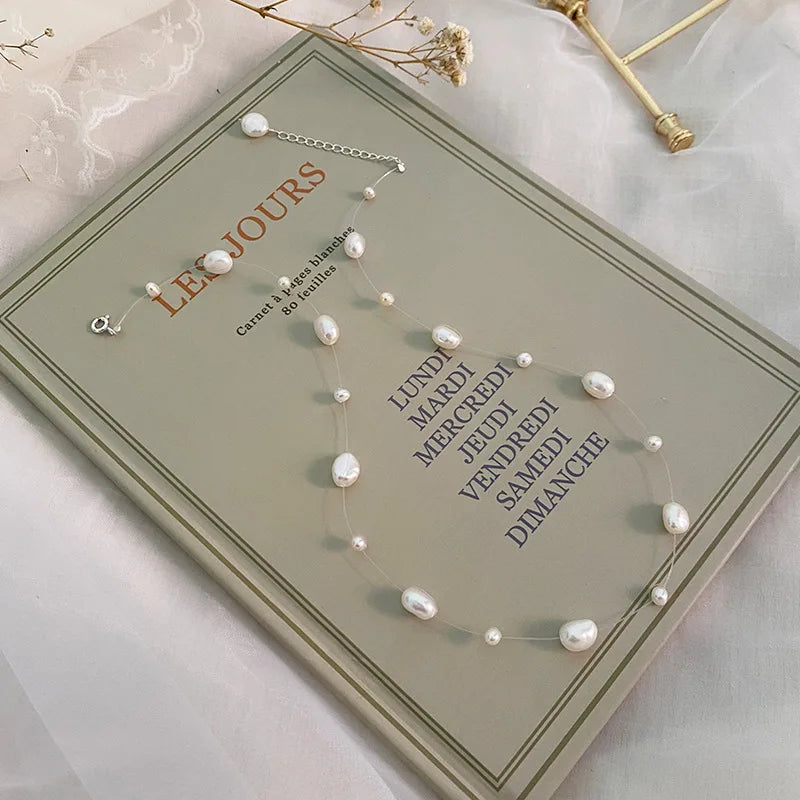 Freshwater Pearl Necklace Baroque Pearl Jewelry Party Wedding