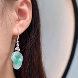 Chrysoprase Interlocking Earrings Silver Jewelry