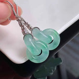 Chrysoprase Interlocking Earrings Silver Jewelry