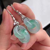 Chrysoprase Interlocking Earrings Silver Jewelry