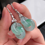 Chrysoprase Interlocking Earrings Silver Jewelry