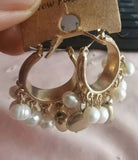 Boho Gold-Plated Natural Pearl Earrings
