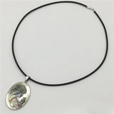 Natural Shell Pendant Necklace 35X50 MM 18 Inches