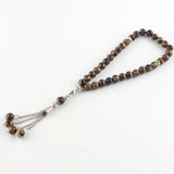 Natural Stone Tiger Eye 33 Prayer Beads Tasbih Bracelet