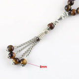 Natural Stone Tiger Eye 33 Prayer Beads Tasbih Bracelet