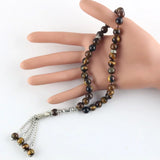Natural Stone Tiger Eye 33 Prayer Beads Tasbih Bracelet