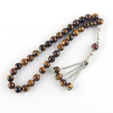 Natural Stone Tiger Eye 33 Prayer Beads Tasbih Bracelet