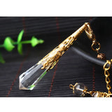 Natural Crystal Pendulum for Dowsing Reiki Chakra Healing Charms Necklace