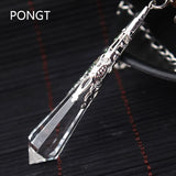 Natural Crystal Pendulum for Dowsing Reiki Chakra Healing Charms Necklace