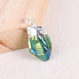 Natural Crystal Column Plating Pendant Sweater Chain Accessories