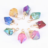 Natural Crystal Column Plating Pendant Sweater Chain Accessories
