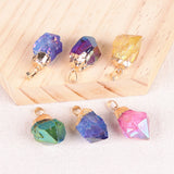 Natural Crystal Column Plating Pendant Sweater Chain Accessories
