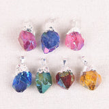 Natural Crystal Column Plating Pendant Sweater Chain Accessories